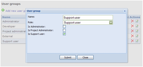 User groups